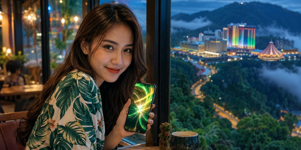 Suasana hiburan di kawasan pelancongan Genting Highlands Malaysia